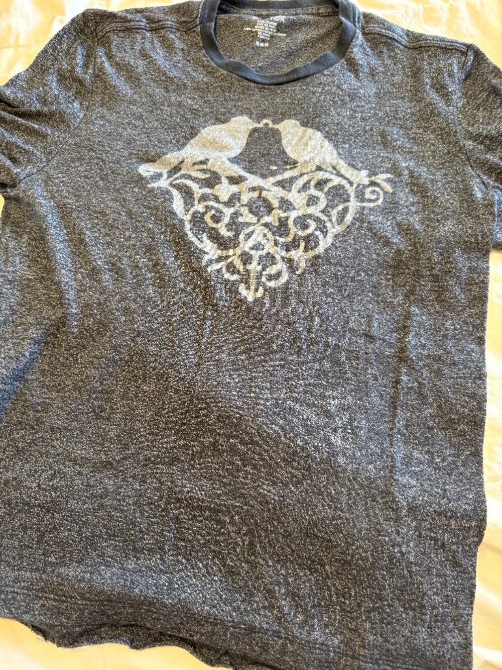 Kenneth Cole Vintage Grey Graphic Men's T Shirt